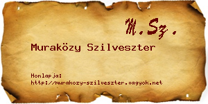Muraközy Szilveszter névjegykártya