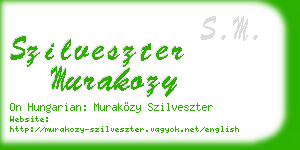 szilveszter murakozy business card